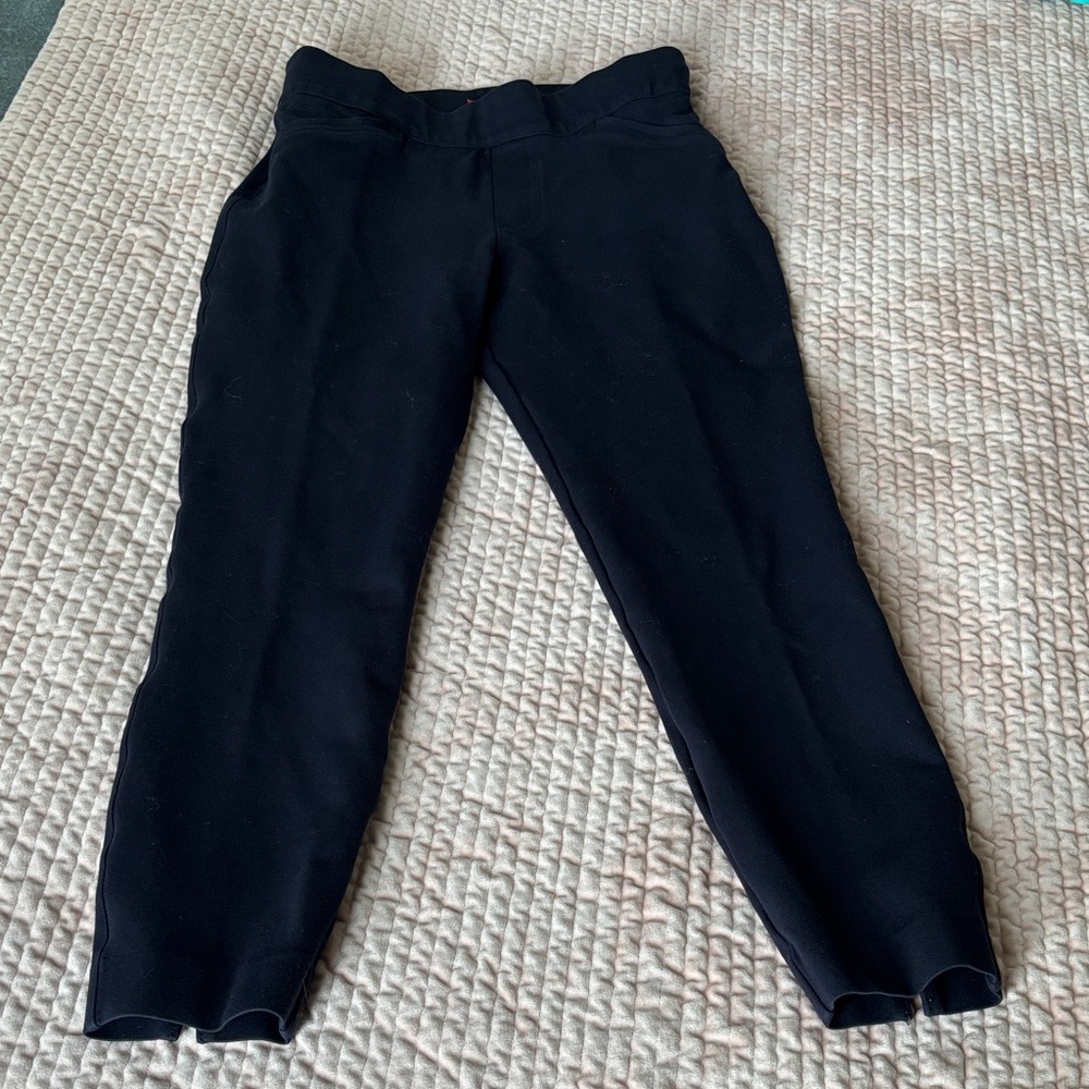 SPANX Blue Cropped Ponte Ankle Pants — Slim Fit